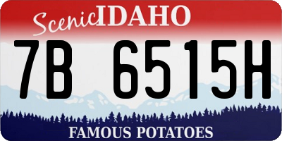 ID license plate 7B6515H