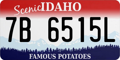 ID license plate 7B6515L