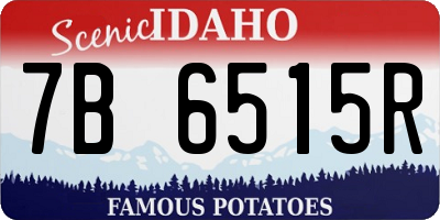 ID license plate 7B6515R