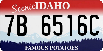 ID license plate 7B6516C