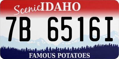 ID license plate 7B6516I