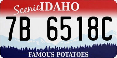 ID license plate 7B6518C