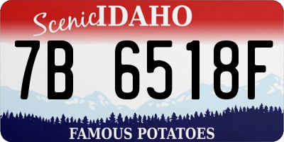 ID license plate 7B6518F