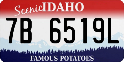 ID license plate 7B6519L