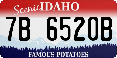 ID license plate 7B6520B