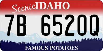 ID license plate 7B6520Q