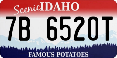 ID license plate 7B6520T