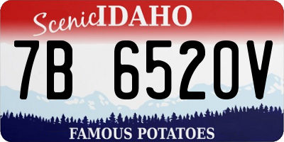 ID license plate 7B6520V