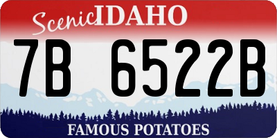 ID license plate 7B6522B