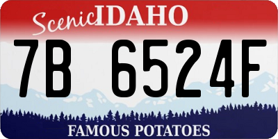 ID license plate 7B6524F