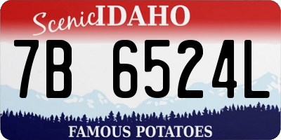 ID license plate 7B6524L