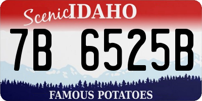 ID license plate 7B6525B
