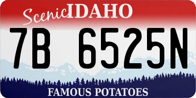 ID license plate 7B6525N