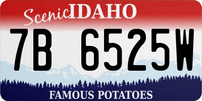 ID license plate 7B6525W