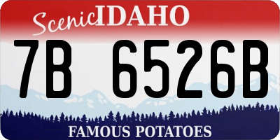 ID license plate 7B6526B