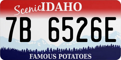 ID license plate 7B6526E