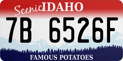 ID license plate 7B6526F