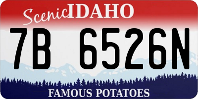 ID license plate 7B6526N