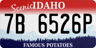 ID license plate 7B6526P
