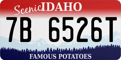ID license plate 7B6526T