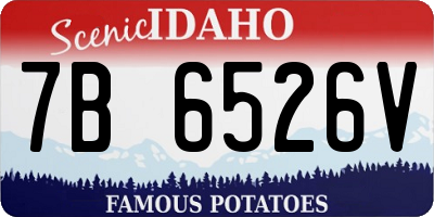 ID license plate 7B6526V