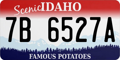 ID license plate 7B6527A