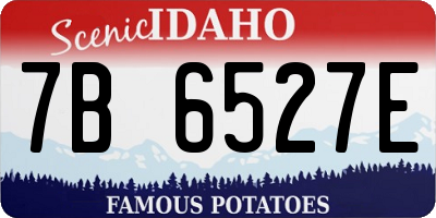 ID license plate 7B6527E