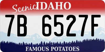 ID license plate 7B6527F