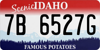 ID license plate 7B6527G