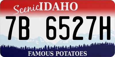 ID license plate 7B6527H