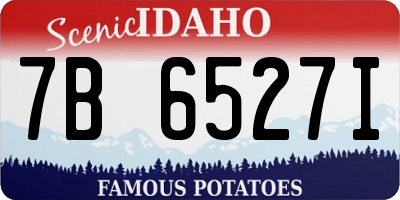 ID license plate 7B6527I