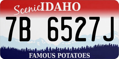 ID license plate 7B6527J