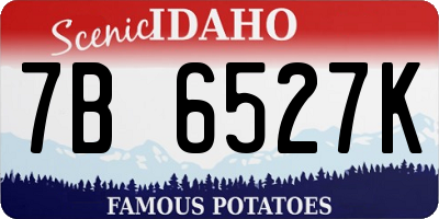 ID license plate 7B6527K