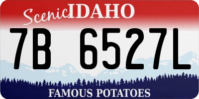 ID license plate 7B6527L