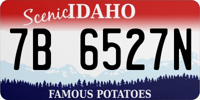 ID license plate 7B6527N