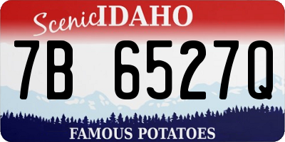 ID license plate 7B6527Q