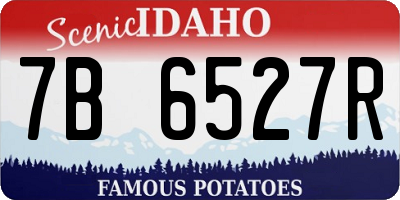 ID license plate 7B6527R