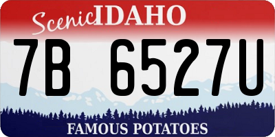 ID license plate 7B6527U