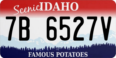 ID license plate 7B6527V