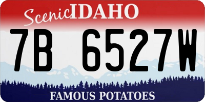 ID license plate 7B6527W