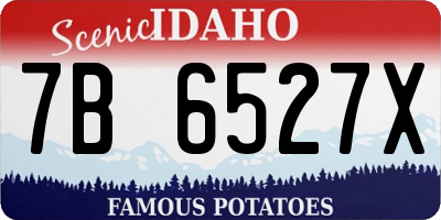 ID license plate 7B6527X