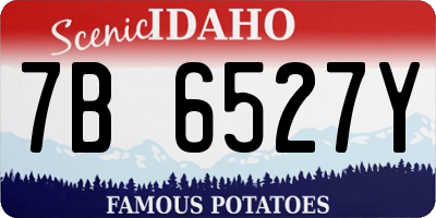 ID license plate 7B6527Y