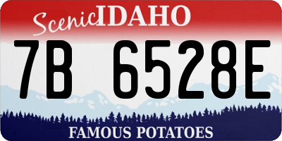 ID license plate 7B6528E