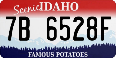 ID license plate 7B6528F