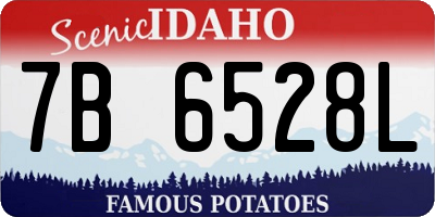ID license plate 7B6528L
