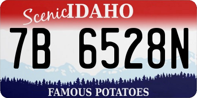 ID license plate 7B6528N