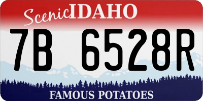 ID license plate 7B6528R