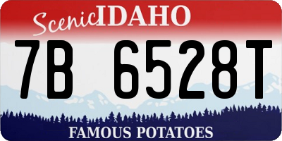 ID license plate 7B6528T