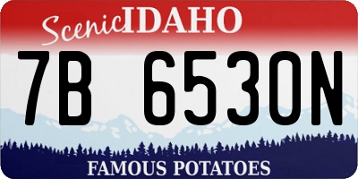 ID license plate 7B6530N