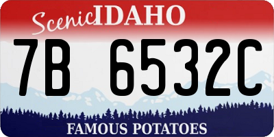 ID license plate 7B6532C